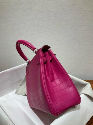 wholesale quality hermes kelly 25 matte niloticus crocodile j5 rose scheherazade phw